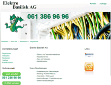 Tablet Screenshot of elektro-basilisk.ch